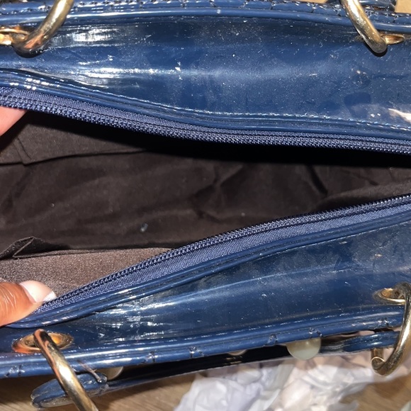 Navy pearled bag - Picture 7 of 7